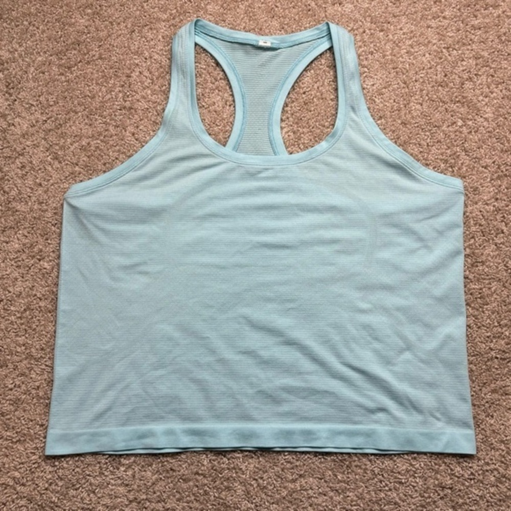 lululemon athletica Light Blue Racerback Tank Top